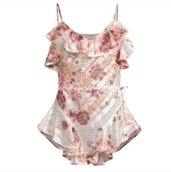 Free People Hold Me Closer Teddy in Ivory Combo Size Medium - Picture 4 of 16